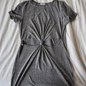 Tshirt mini dress with cut outs